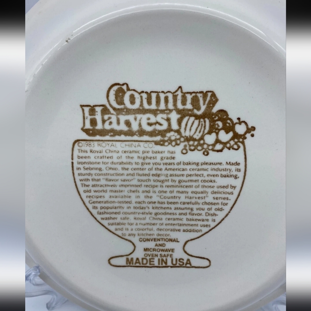 Vintage Rare Chocolate Mint Ice Cream Pie Plate - Picture 6 of 9